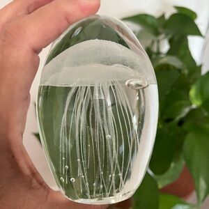 Dynasty Gallery Clear Glass Jellyfish Paperweight